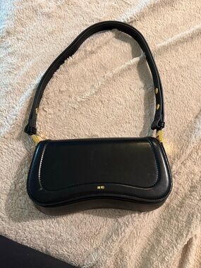 JW PEI Mini Shoulder Bag in Black with Gold Hardware